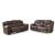 Stoneland Faux Leather Manual Reclining Living Room Set