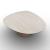 Mushroom Laminated Ceramic-Glass/Wood Pedestal Coffee Table
