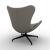 Lazy Fabric/Metal Customizable Upholstered Swivel Lounge Armchair