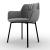 Cocoon Fabric/Metal Customizable Plush Seat Dining Armchair