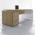 Mito Executive Desk w/Pedestal & Gloss Side Panel