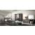 Platinum Rombi Wood/Nabuk Platform Bedroom Set w/LED Light