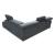 Brussels 3-Piece Microfiber Fabric Storage Sectional Sleeper Sofa