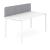Motion Electric Height Adjustable Office Desk w/Panel Legs & Cut-Out (Scallop) for Wire Management, 3 Level Columns