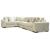 Lindyn 4-Piece Polyester L-Shaped Sectional Sofa