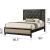 Selena Fabric Upholstered King Size Bed