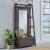 Modern Farmhouse Wood /Glass 2-Piece Hall Tree Set w/Drawer