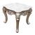 Ariel Marble Wood Square End Table