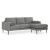 Hazela Polyester L-Shaped Sectional Sofa w/Right Arm Chaise Facing