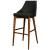 Erin PU Counter Stool, Walnut Legs