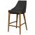 Erin Fabric Counter Stool, Walnut Legs