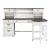 Allyson Park L Shaped Wood Desk Set w/7 Drawers