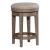 City Scape Polyester/Wood Swivel Console Stool