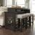Heatherbrook Console Bar Table with 3 Stools | Rustic Style