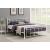 Canon Metal Slatted Headboard Platform Bed, Queen Size