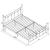 Canon Metal Slatted Headboard Platform Bed, Queen Size
