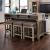 Sun Valley Tweed Fabric Console Stools, Set of 3