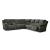 Nettington 4-Piece Polyester Power Reclining Sectional Sofa, Left Arm Facing