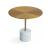 Circulo Round Steel/Marble End Table, Low