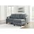 Genoa Steel Leather Sofa with Chaise | Contemporary Gray