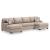 Newellen Fabric 3-Piece Sectional Sofa w/Double Chaise