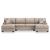 Newellen Fabric 3-Piece Sectional Sofa w/Double Chaise
