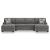 Newellen Fabric 3-Piece Sectional Sofa w/Double Chaise
