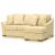 Lango Fabric L-Shaped Sectional Sofa w/Right Hand Chaise Facing & Queen Size Sleeper