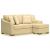 Lango Fabric L-Shaped Sectional Sofa w/Right Hand Chaise Facing & Queen Size Sleeper