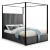 Jax Velvet King Size Canopy Bed