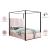 Jax Velvet King Size Canopy Bed