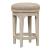 Morgan Creek Tweed Chenille/Wood Console Swivel Stool