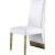 Porsha Faux Leather Dining Chair with Gold Metal Legs