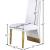 Porsha Faux Leather Dining Chair with Gold Metal Legs