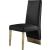 Porsha Faux Leather Dining Chair with Gold Metal Legs