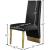 Porsha Faux Leather Dining Chair with Gold Metal Legs