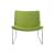 Vegas Lounge Chair with Metal Base & Horizontal Stitching