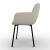 Cocoon Fabric/Metal Customizable Plush Seat Dining Armchair