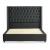 Classic SM Vinyl Tufted Platform King Size Bed