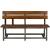 Holverson Industrial Wood Bench with Back