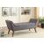 Flared Fabric Upholstered Arm Bench