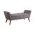 Flared Fabric Upholstered Arm Bench