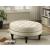 Elchin Round Fabric Upholstered Tufted Ottoman