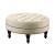 Elchin Round Fabric Upholstered Tufted Ottoman