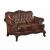 Victoria Leather Upholstered Tufted Back Loveseat