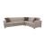 Tess L-shape Microvelvet Sleeper Sectional Sofa