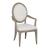 Milan Clover Fabric/Wood Arm Chair