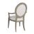 Milan Clover Fabric/Wood Arm Chair