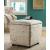 Lucy Fabric Upholstered Ottoman with Nailhead Trim Off