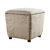 Lucy Fabric Upholstered Ottoman with Nailhead Trim Off